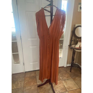 Women's ZARA Rust Maxi Dress M
